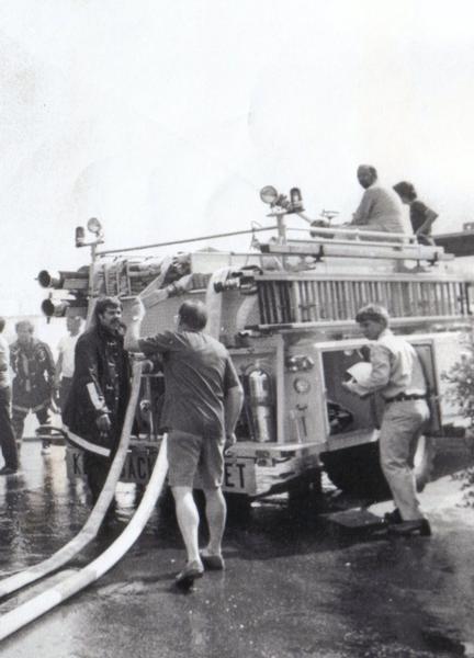 members operate at a fire