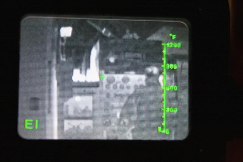 The view of 102 through the thermal camera 