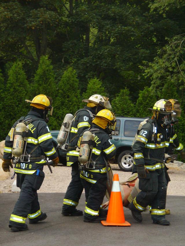 Watch Hill Firefighters and Officers operate at the WHFD annual SCBA course.