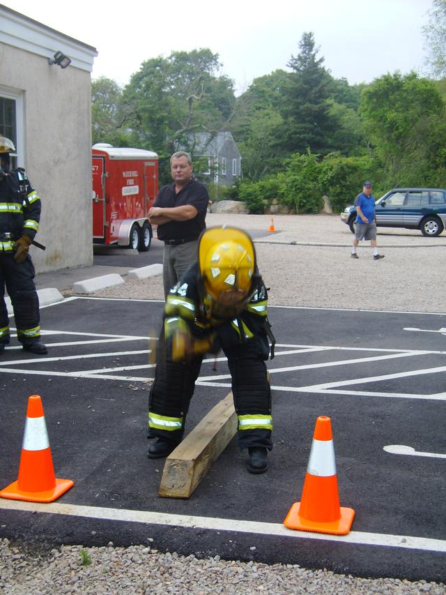 Captain Jane Perkins at the WHFD annual SCBA course.