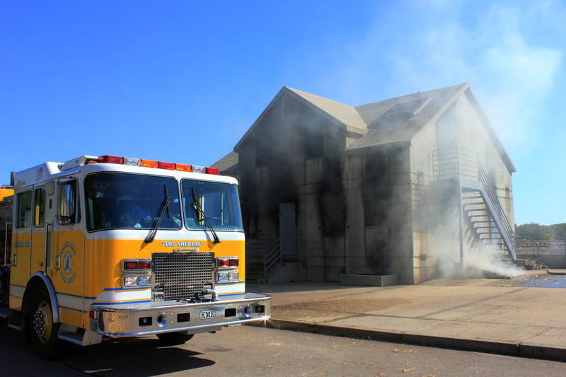 102 seen operating at the UFD Burn Building at live fire training in September 2013. 